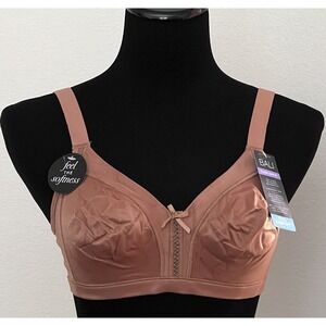 Bali Classic Support Wirefree Bra Cool‎ Comfort Brown Style DF0044 Size 36B